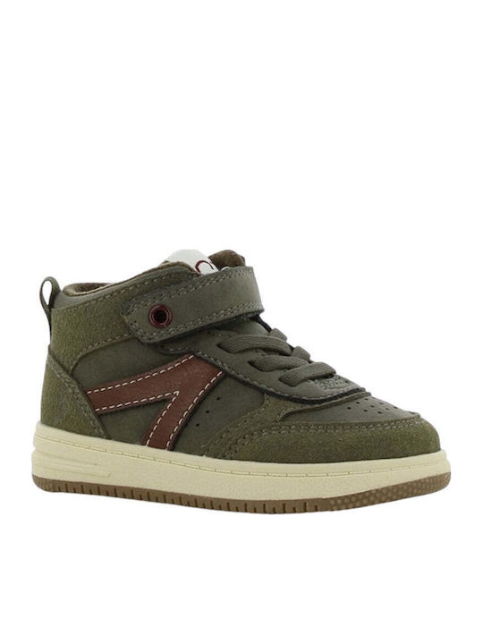 Anatomical Kids Boots with Velcro Khaki
