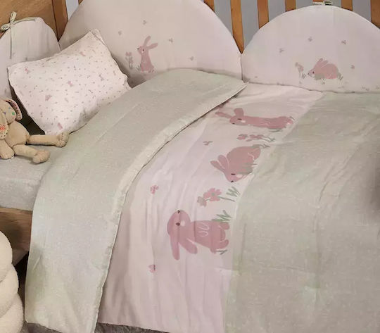 Nef-Nef Homeware Country Bunny Paturi Clasică pentru Grilajul Pătuțului Ecru 40cm
