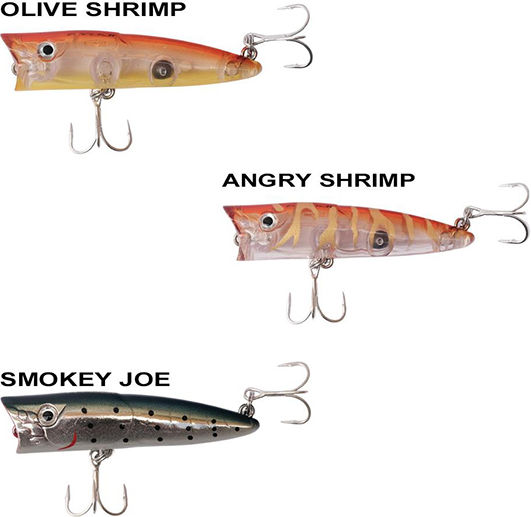 Ryuji Nălucă Artificială Popper 7buc/8.5gr Olive Shrimp
