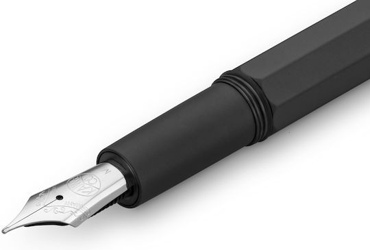 Kaweco Black Fountain Pen Made of Aluminum with Black Ink