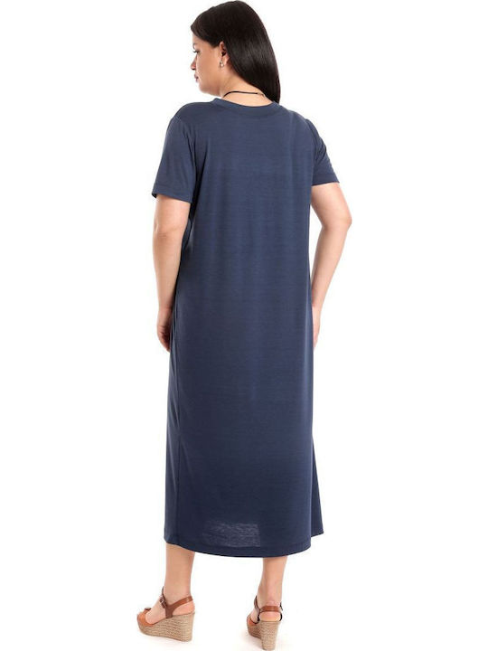 Summer Midi Dress Dark Navy