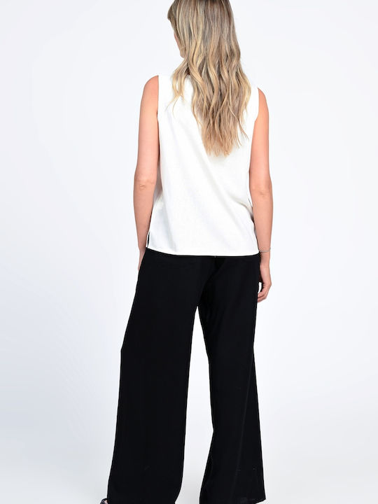 Femei Negru Set cu Pantaloni cu elastic Floral