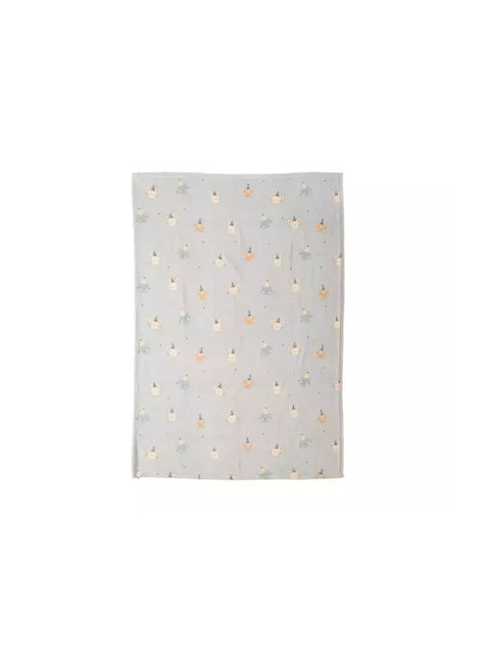 Nef-Nef Homeware Одеяло Детски пелени за пелени Special Party Флийс Син 75x110см.