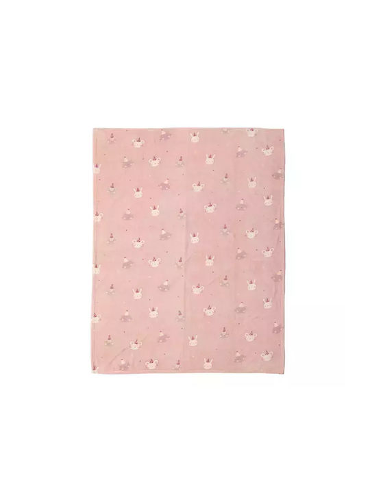 Nef-Nef Homeware Blanket Nursery Swaddling Blankets Blanket Special Party Fleece Pink 75x110cm
