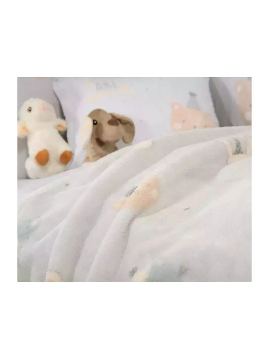 Nef-Nef Homeware Κουβέρτα Κούνιας Party 110x150 Fleece Μπλε 110x150εκ.