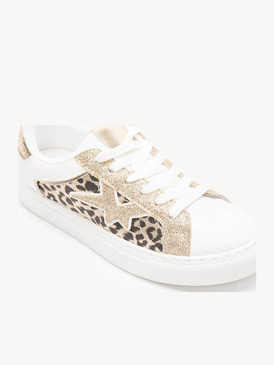 Λεοπάρ Sneakers Χρυσές Λεπτομέρειες Γκλίτερ Αστέρι