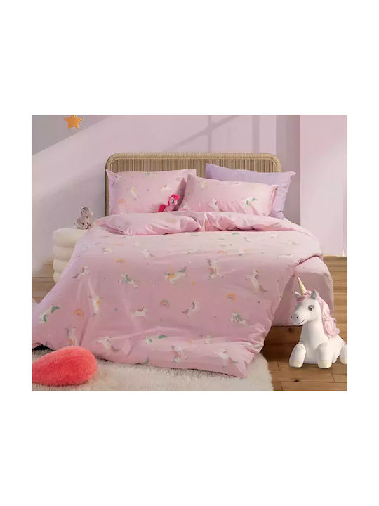 Nef-Nef Homeware Σετ Μονά Unicorns Style Ροζ 170x260cm Nef-Nef Homeware Σετ Μονά Unicorns Style Ροζ 170x260cm