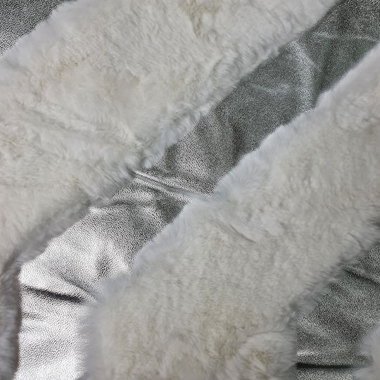 Saray Home Luxurius DSN04 Din blană White-silver