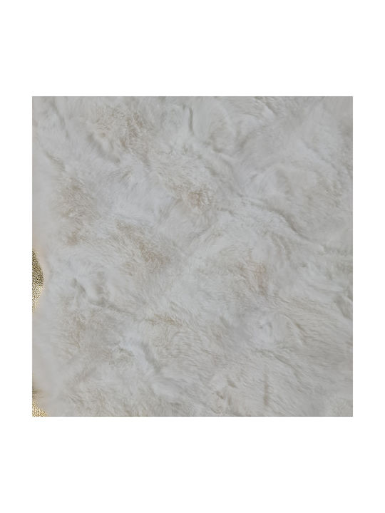 Saray Home Luxurius DSN05 Covor Rectangular Din blană White-Gold