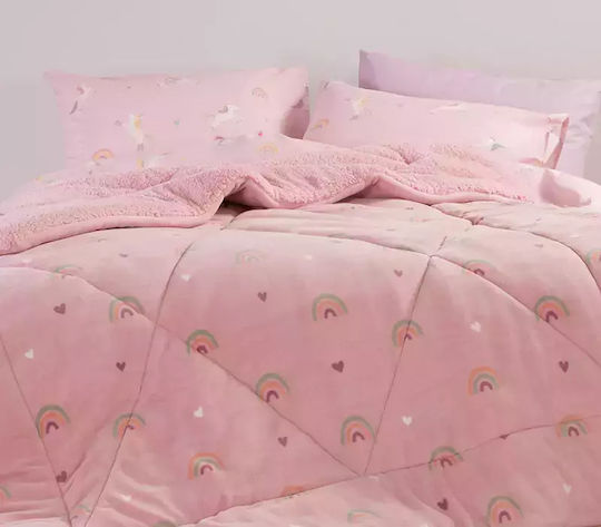 Nef-Nef Homeware Kids Duvet Cover Single Dinos On Wheels 160x220cm