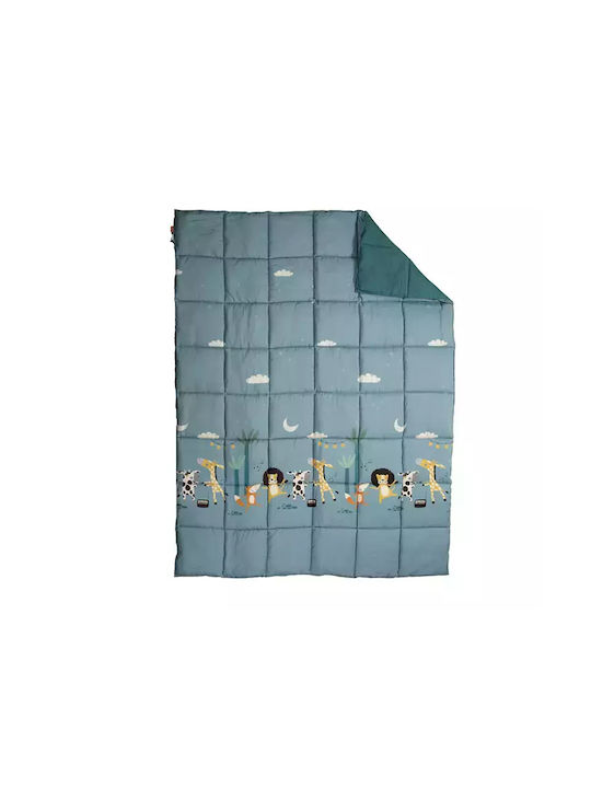 Nef-Nef Homeware Kinderdecke Beidseitig Einzel Wild Dance Blau 160x220cm