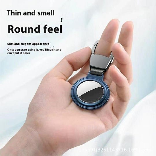 Elegant Aluminum Alloy Husă pentru AirTag în culoarea Negru