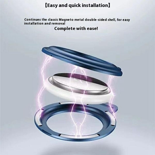 Elegant Aluminum Alloy Husă pentru AirTag în culoarea Negru