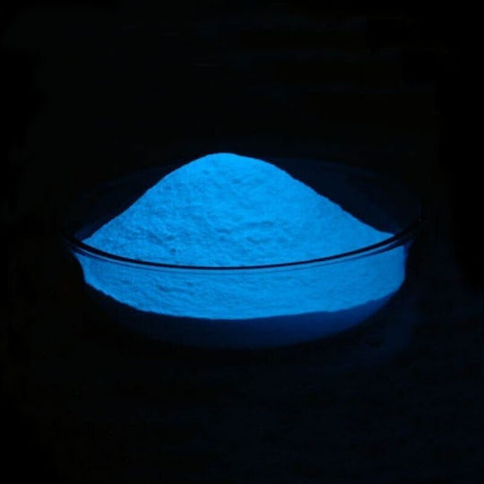Blaues Phosphoreszierendes Pigment Das Blau Leuchtet
