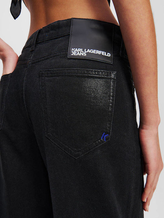 Γυναικείο Jean Παντελόνι σε Relaxed Εφαρμογή Denim Black