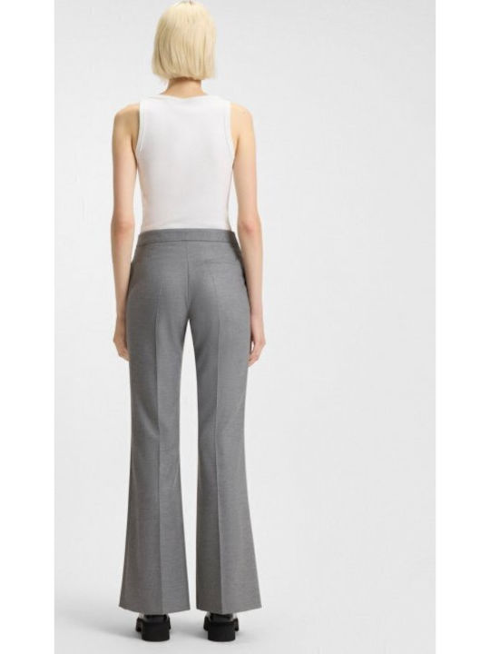 Hezane Damen Stoff Hose Gray