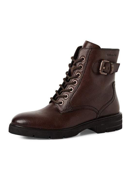 Leder Stiefeletten Damen Braun