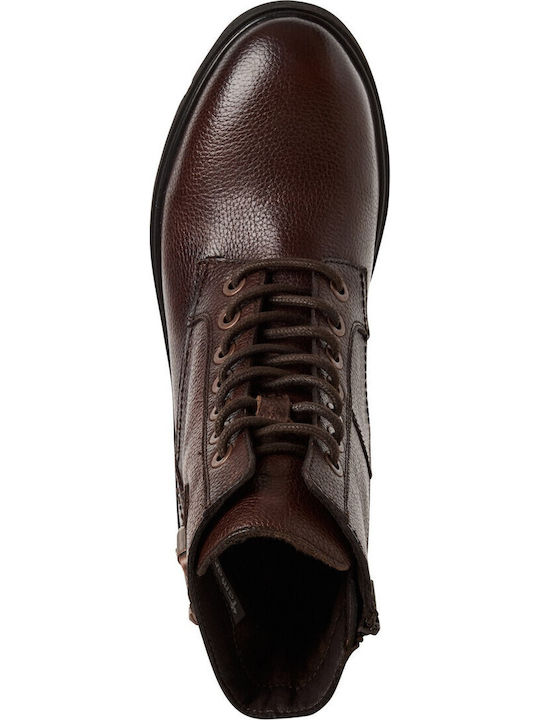 Leder Stiefeletten Damen Braun