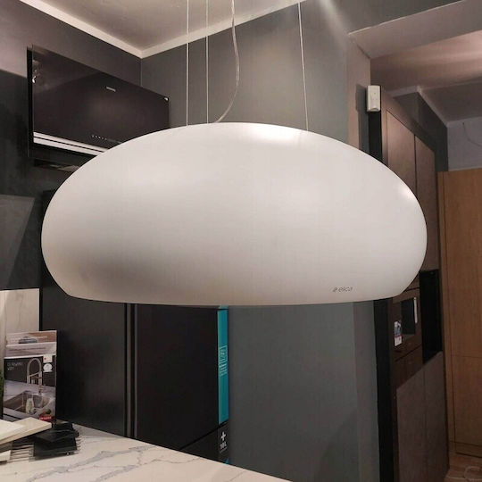 Elica Seashell WH MAT/F/80 Απορροφητήρας Νησίδα Ανακύκλωσης 80cm Λευκός