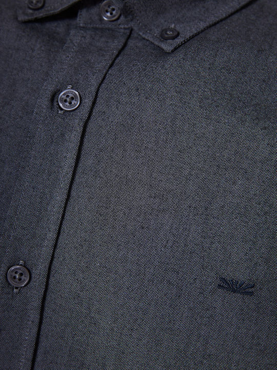 Long-sleeved Cotton Shirt Blue