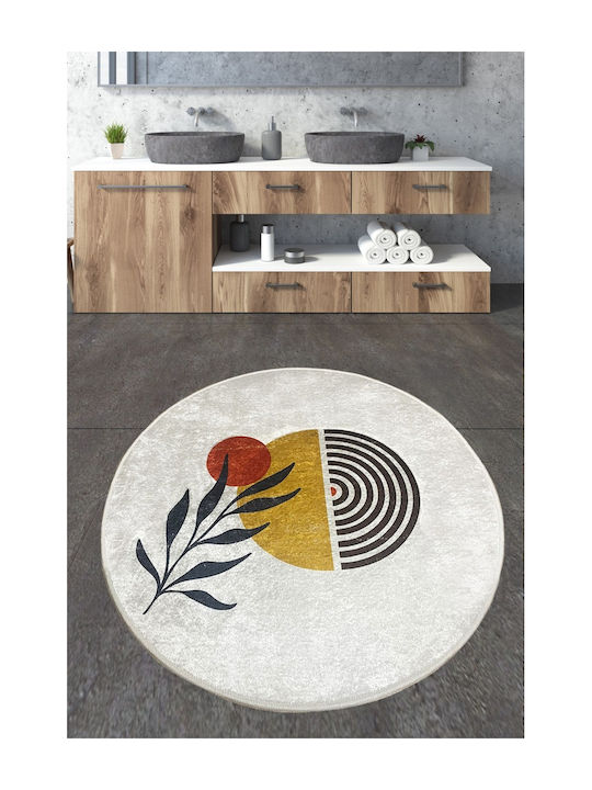 L'Εssentiel Maison Badematte Synthetisch,Polyester/Cotton/Leather Rund Multi 100x100cm