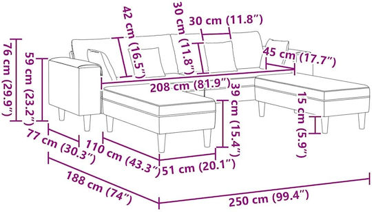 Σετ Σαλονιού Couch & Hocker