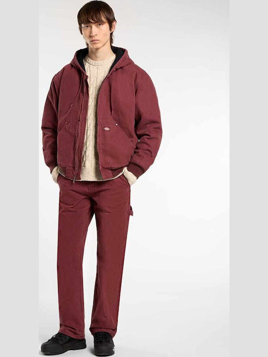 Geacă Canvas Bomber Burgundie