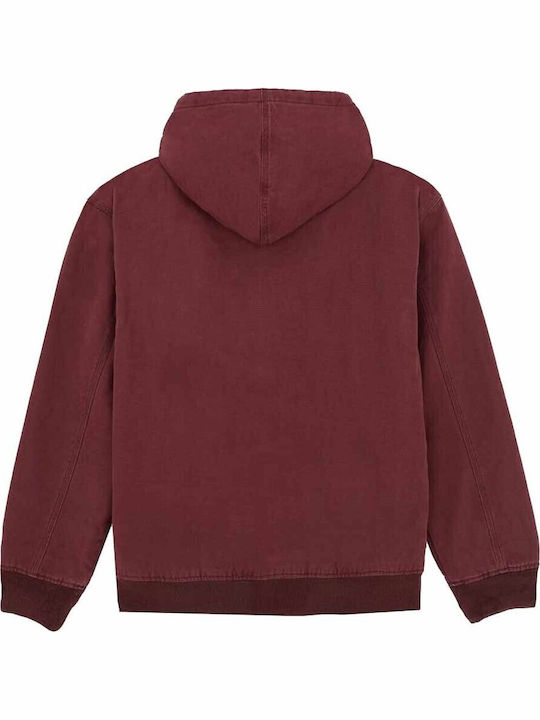 Geacă Canvas Bomber Burgundie