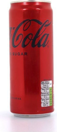 Coca-Cola Zero Cola With Carbonation No Sugar 56857 330ml