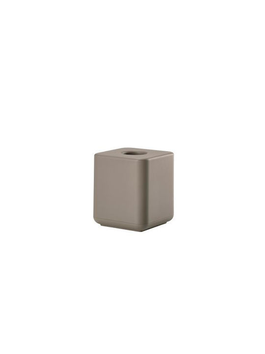 Zone Denmark Θήκη για Χαρτομάντηλα Πλαστική Καφέ 13x13x15.1cm 36027