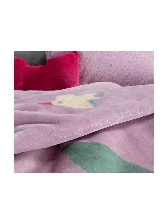 Nef-Nef Homeware Blanket Velvet Roller Friends Lilac 160x220cm