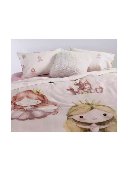 Nef-Nef Homeware Blanket Velvet Our Princess Pink 160x220cm
