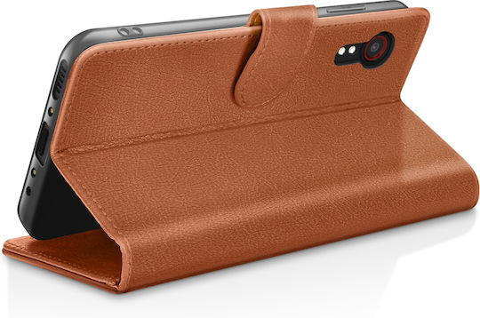 Zanaé Brieftasche Hülle Galaxy Xcover 5 Stand Magnetischer Tab Braun