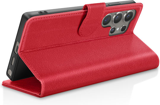 Zanaé Brieftasche Hülle Galaxy S24 Ultra Stand Magnetischer Tab Rot