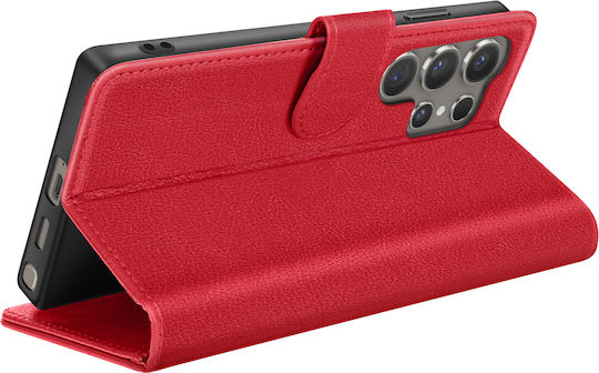 Zanaé Brieftasche Hülle Galaxy S24 Ultra Stand Magnetischer Tab Rot