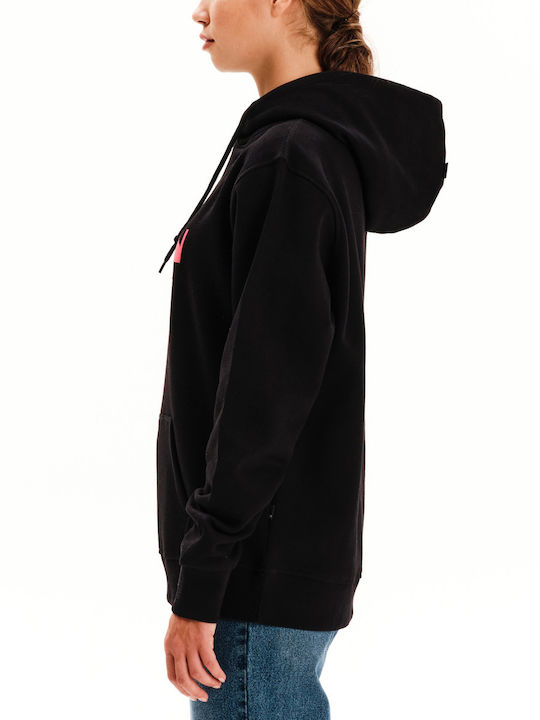 Women's Sweatshirt Hooded Black