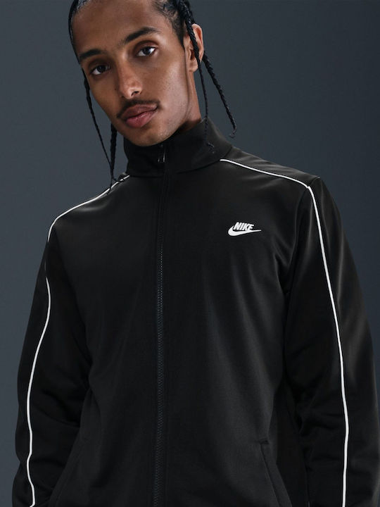 Sportswear Club Tracksuit Glossy with Elastic Black / White