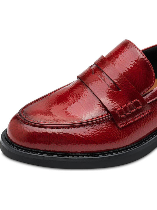 Λουστρίνι Γυναικεία Loafers σε Κόκκινο Χρώμα
