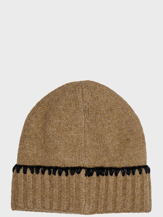 Beanie Beanie Knitted in Beige color