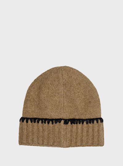 Beanie Γυναικείος Σκούφος Πλεκτός σε Μπεζ χρώμα