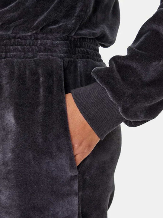 Pantaloni de Trening Catifea Μαύρη