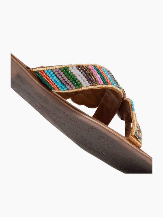 Leder Flache Sandalen für Damen