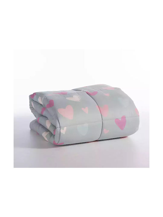 Nef-Nef Homeware Kinderdecke Beidseitig Einzel Hearts Pink 160x220cm