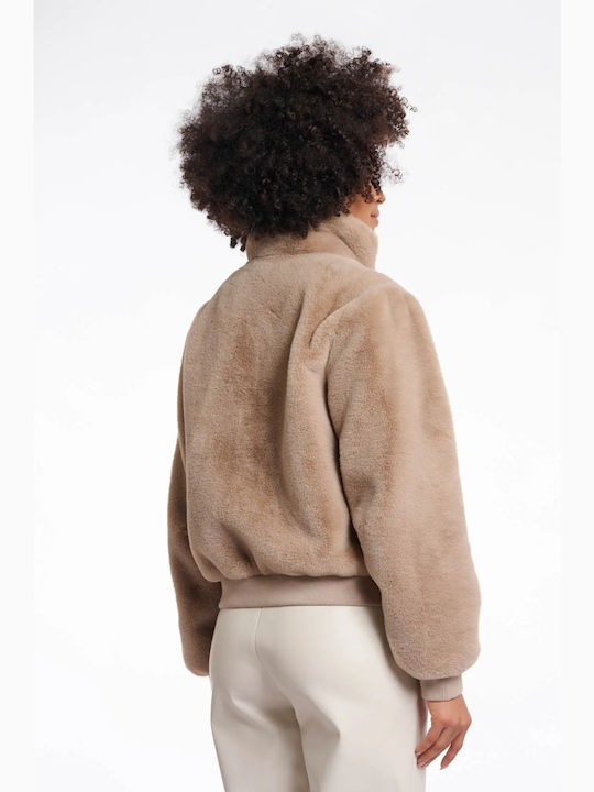 Women's Lifestyle Jacket for Winter Beige