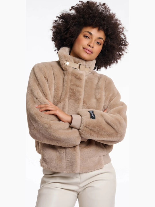 Women's Lifestyle Jacket for Winter Beige