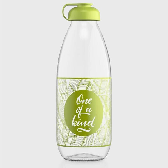 Viosarp Bottle Water Glass with Screw Cap Transparent 1000ml