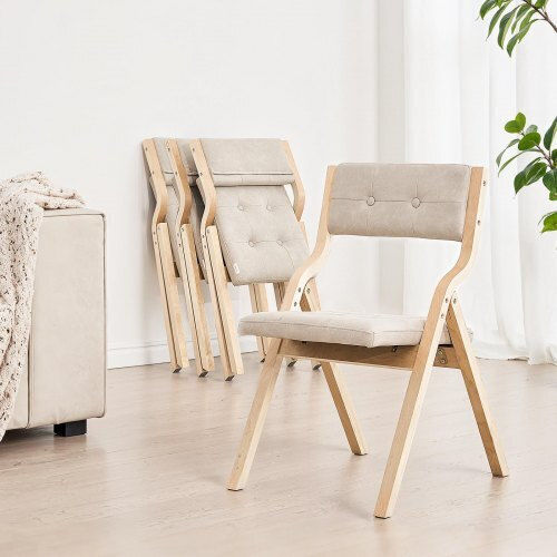 Stühle Speisesaal klappbar Beige 2Stück