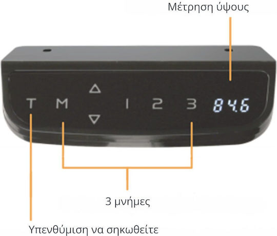 ErgoAction Klappbar Schreibtischbasis aus Metall White