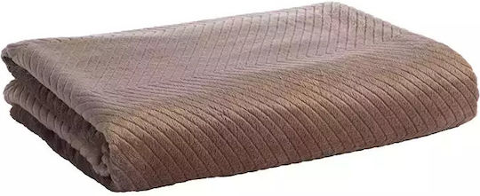 Nef-Nef Homeware Dakari Sofa Throw 2 Seater Jacquard 180x250cm Brown