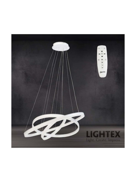 Lightex Κρεμαστό Φωτιστικό Λευκό LED με Ρυθμιζόμενο Λευκό Φως